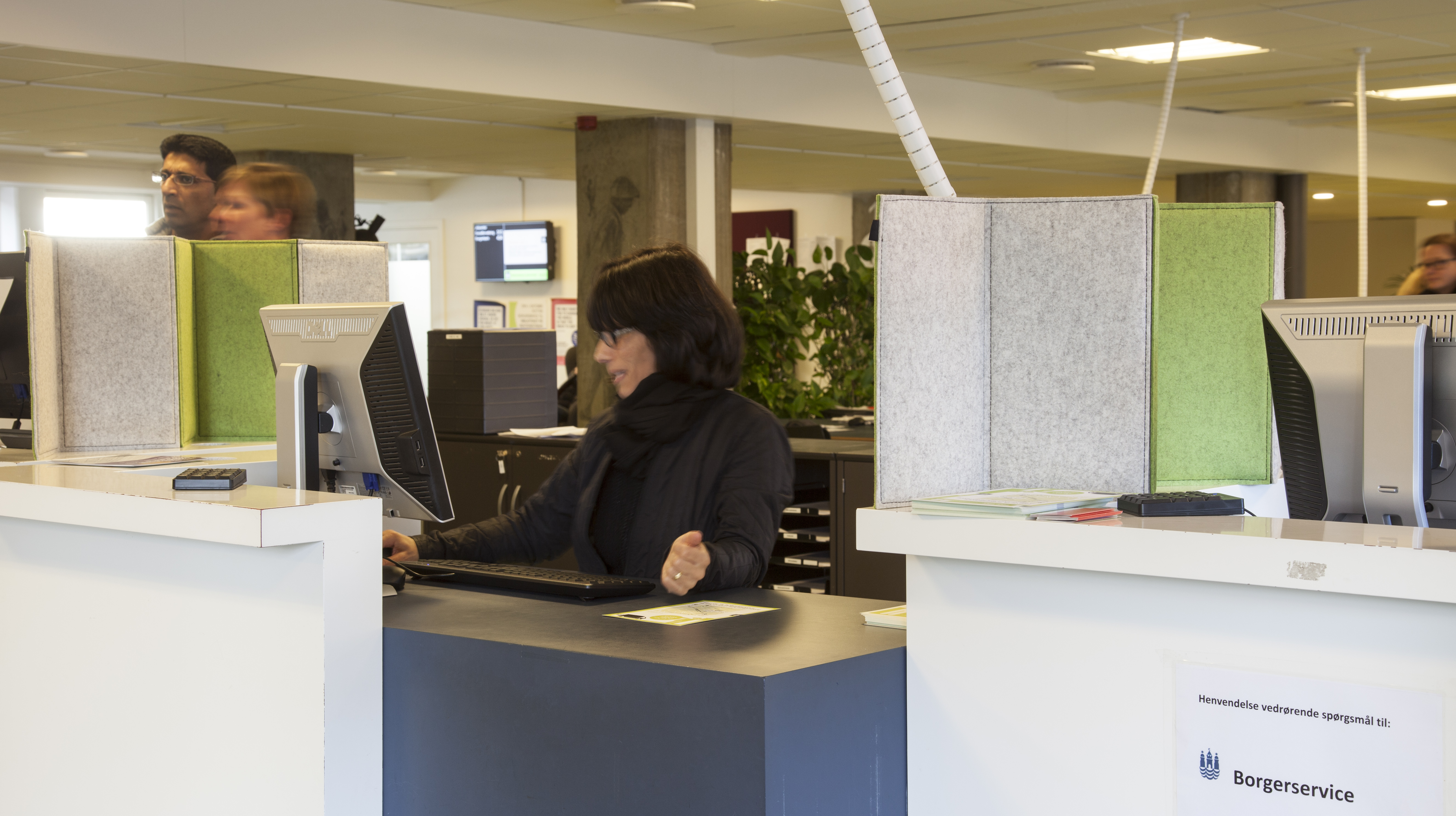 Filt bordskærm Københavns kommune borgerservice zigzag